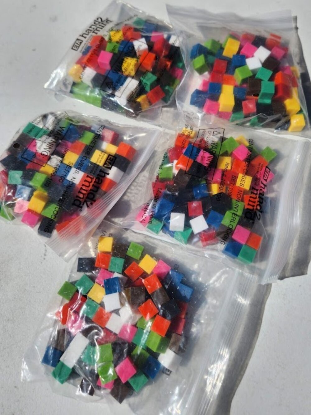 500 1 Centimeter Cubes Counting Math Manipulatives Mathematics Color Counters fo
